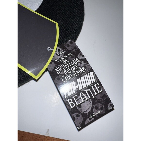 Disney's Beanie Hat Nightmare Before Christmas Jack Skellington FLIP DOWN New - Picture 3 of 6